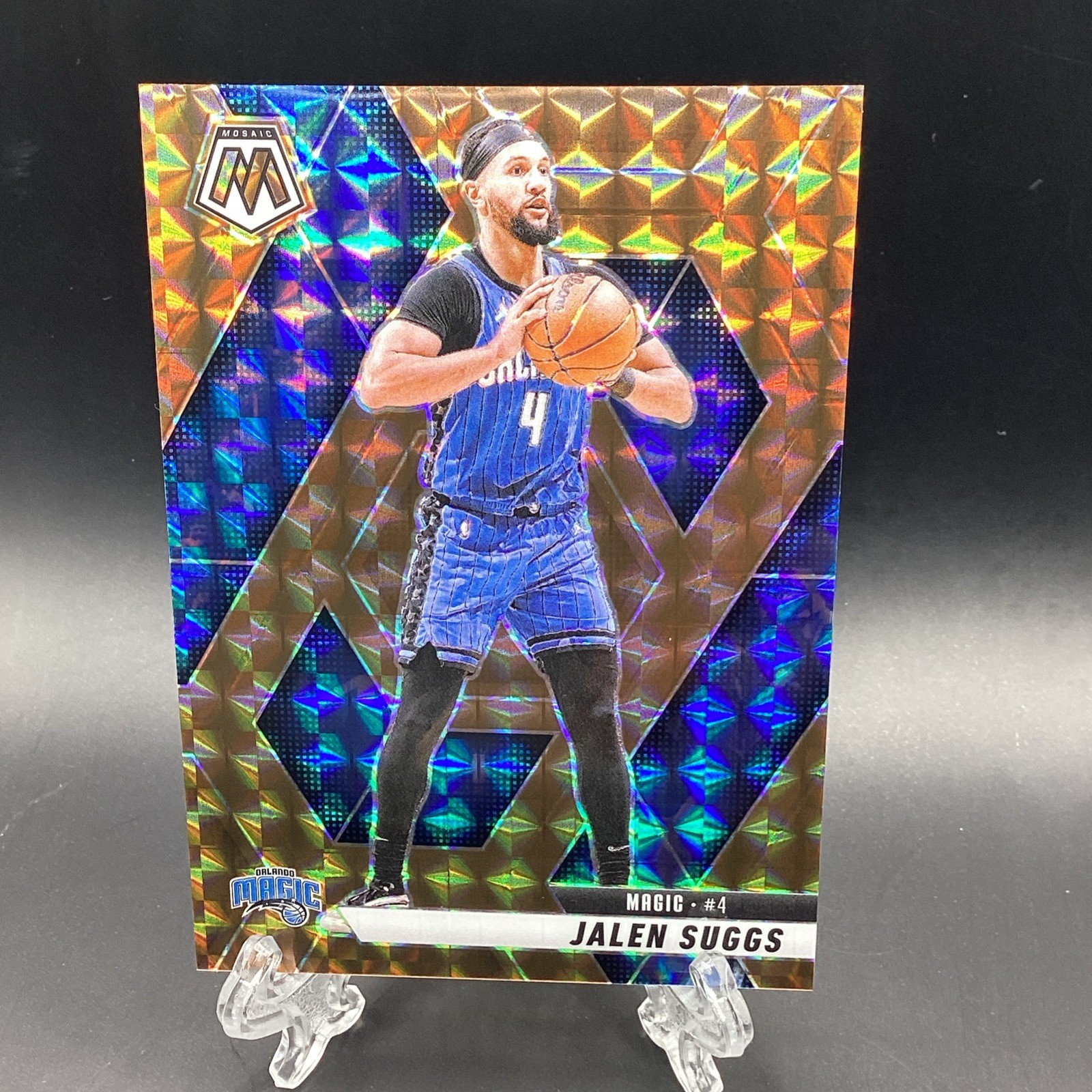 2024-25 Panini Mosaic Jalen Suggs Bronze Mosaic 75 Orlando Magic SP SN 53