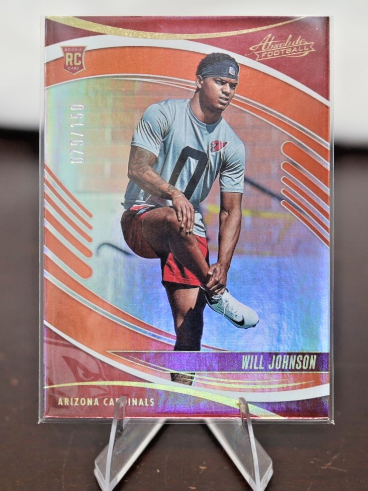 2025 Panini Absolute - Will Johnson Spectrum Orange RC /150 #198 Cardinals