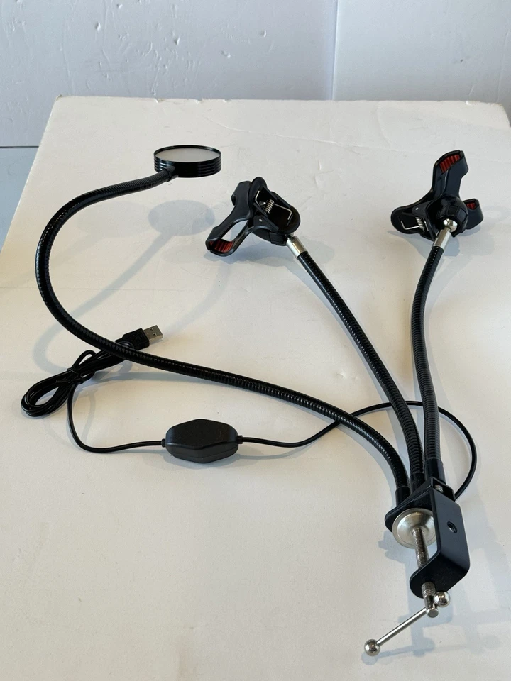 Anillo de luz LED para selfies con soporte para teléfono celular para transmisión en vivo y maquillaje Foto 2 de 4