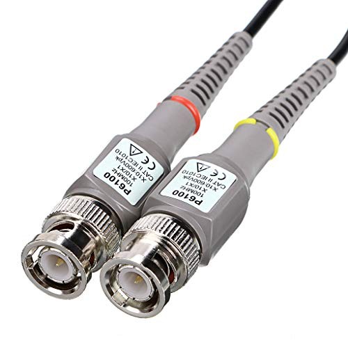 Sumnacon 2Pcs 100 MHz 600V DC High Sensitivity Oscilloscope Clip Probe 10:1... 