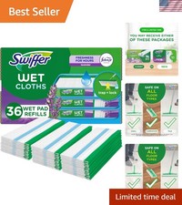 Sweeper Wet Mopping Cloth 36 Count Lavender