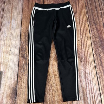 Adidas Sweatpants Mens Medium Black & White Stripe Soccer Climacool