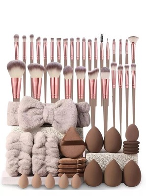 PROFESSIONAL MAKEUP TOOLS SET, 54 PCS/ SET MAKEUP, Brushes, Wrist & Headband