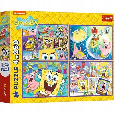 Trefl Spongebob Crazy World 1000 Teile Puzzle Set 4x250 Teile