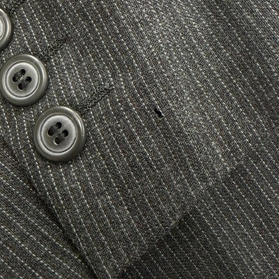 ISSEY MIYAKE Men Striped Set Up Suit Me87-fd004 Me-ff007 Gray S