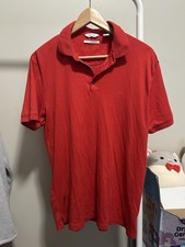 Men s Red Calvin Klein Collared Liquid Touch Polo size medium