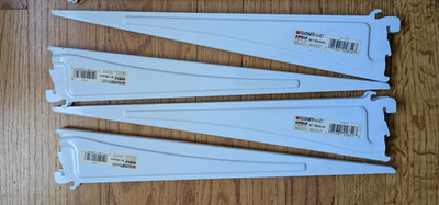 White Shelf Brackets 16 In.   # 2854 Closet-maid Shelf Track