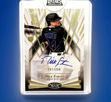 NICK FORTES /299 RC AUTO TIER ONE BREAK OUT GOLD CERTIFIED TOPPS #BOANF  2022 NM