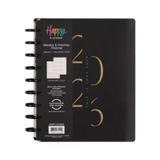 The Happy Planner Believe You Can Classic 2026 12 Month Disc Bound Dated Planner