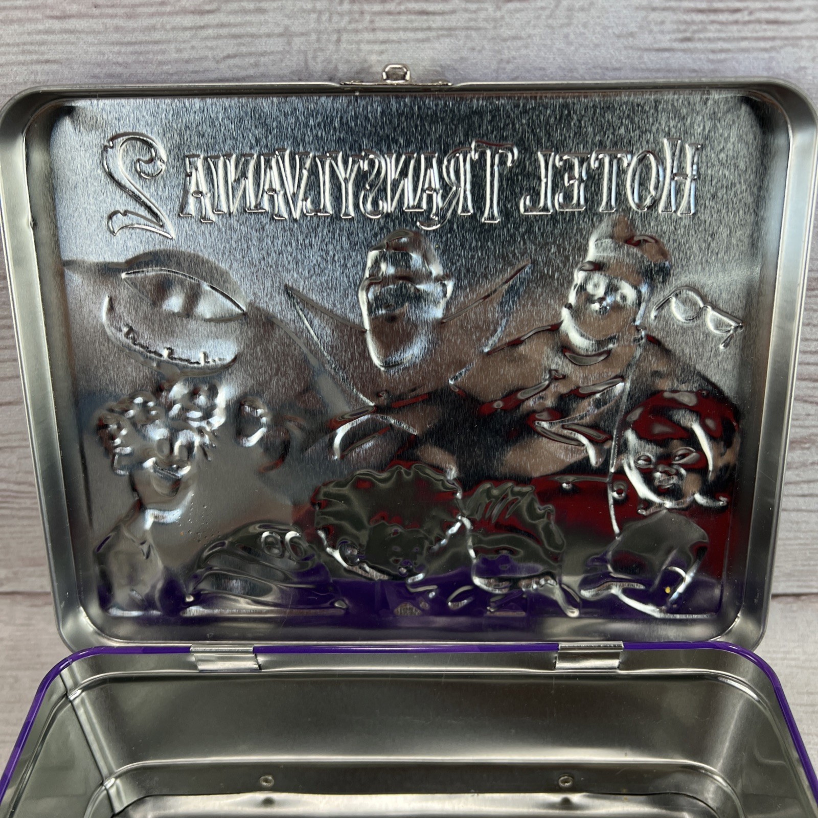 Sony Pictures Hotel Transylvania 2 Metal Lunchbox 2015 3D Embossed Free Ship!