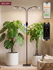 Dual-Head LED Full Spectrum Grow Light for Most Indoor Plants 3/9/12/16H Timer