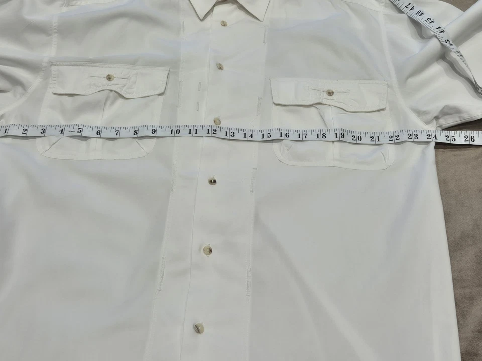 Vintage Rare Find 80s John Slim White cotton Mens Shirt Loose Fit Med Uk 44in  - Image 3 of 4