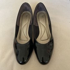 Vintage Retro Black Patent Hush puppies Made In USA