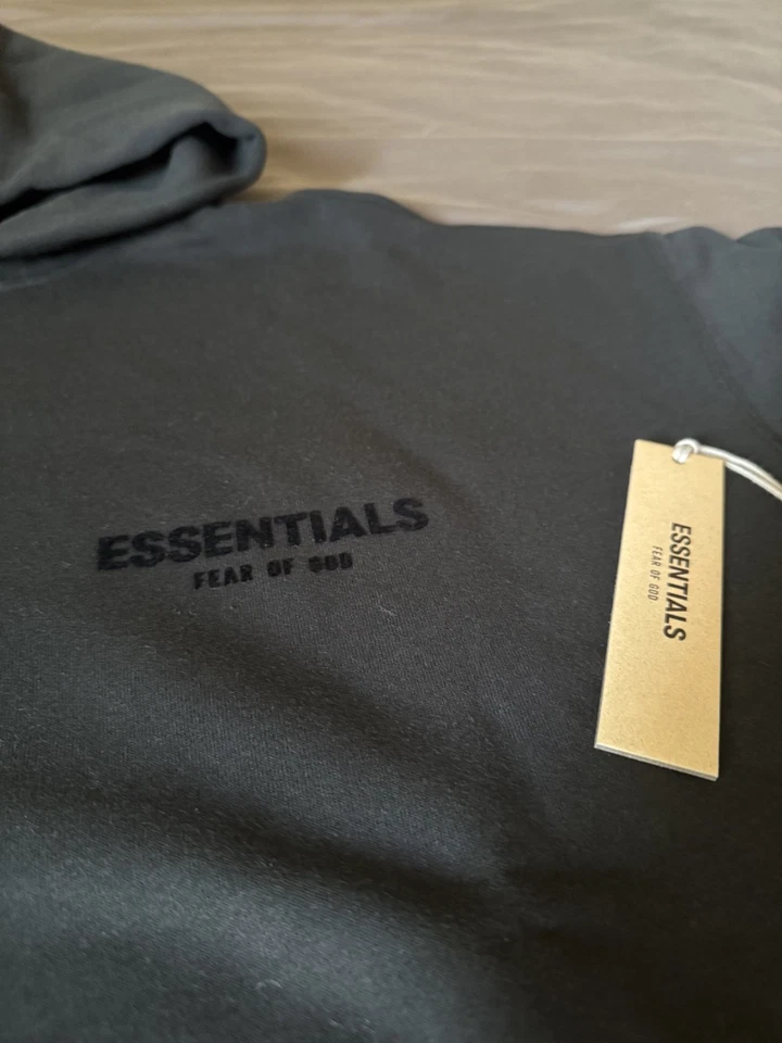 Authentic Essential Fear Of God S22 Stretch Lim Black Hoodie All Size - Image 4 of 4