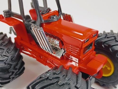 New Ray Diecast Body Big Wheel 4X 4 Red Tractor. 5.5" X 4". - Picture 7 of 9