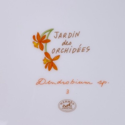 Hermes Paris Dinner Plate Jardin des Orchidees No.3 Porcelain