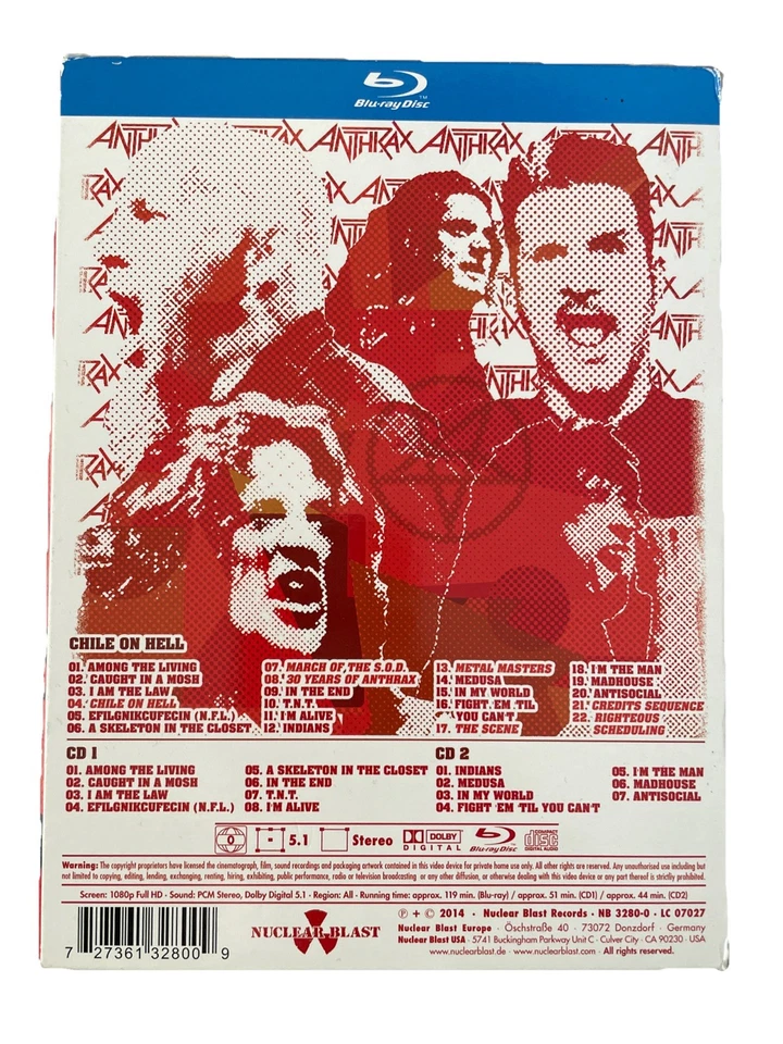 Anthrax - Chile On Hell  Ltd. Digipak Blu-Ray + 2 CD - Bild 3 von 4