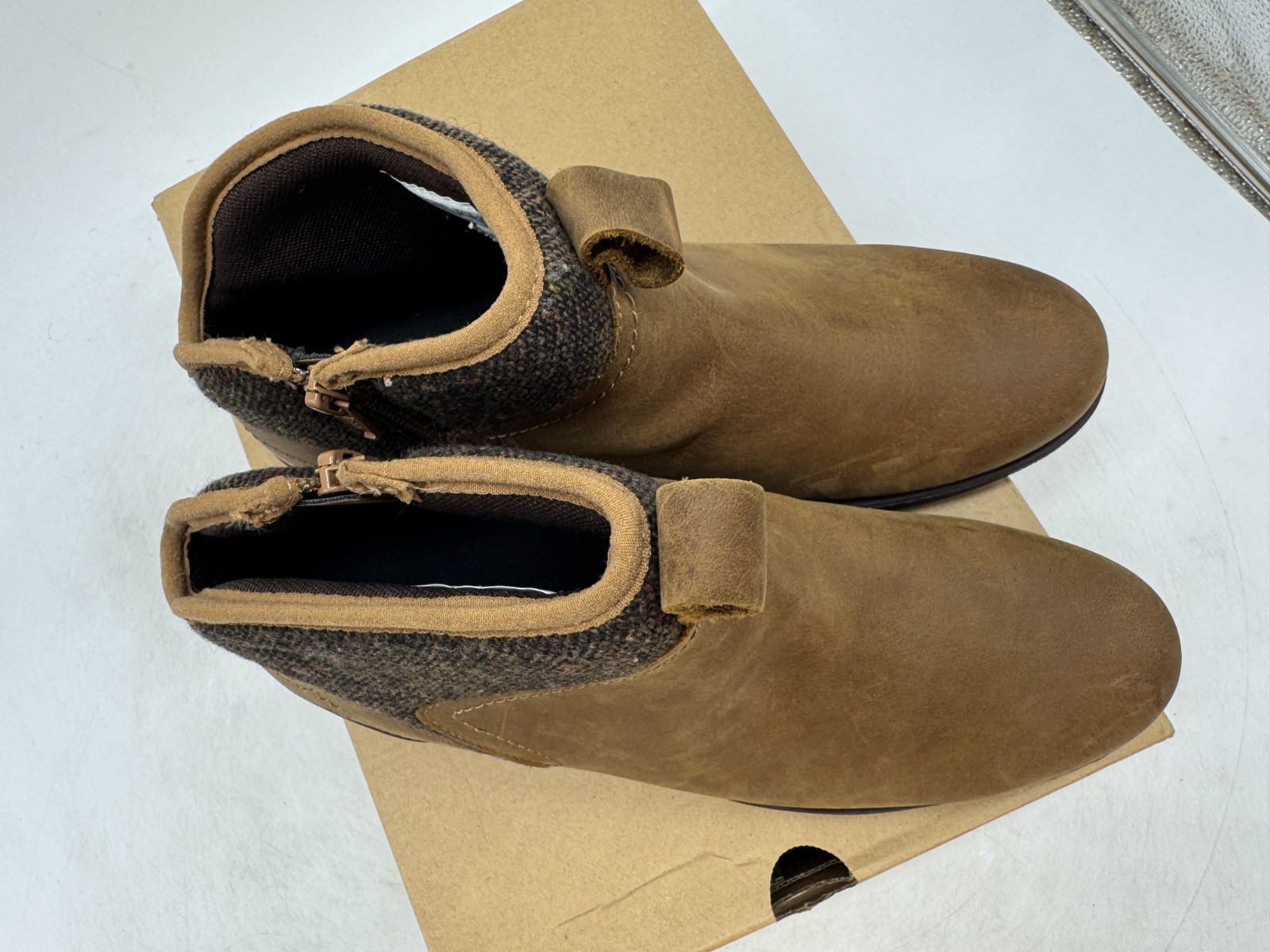 Stivali Merrell Chateau II Mid Pull donna pelle marrone tacco a blocco outdoor 8 5