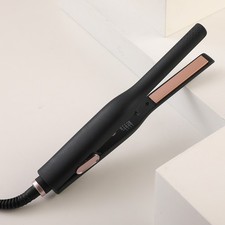Small Flat Iron for Short Hair 2-in-1 Hair Straightener and Curler for Men Women