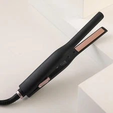Small Flat Iron for Short Hair 2-in-1 Hair Straightener and Curler for Men Women