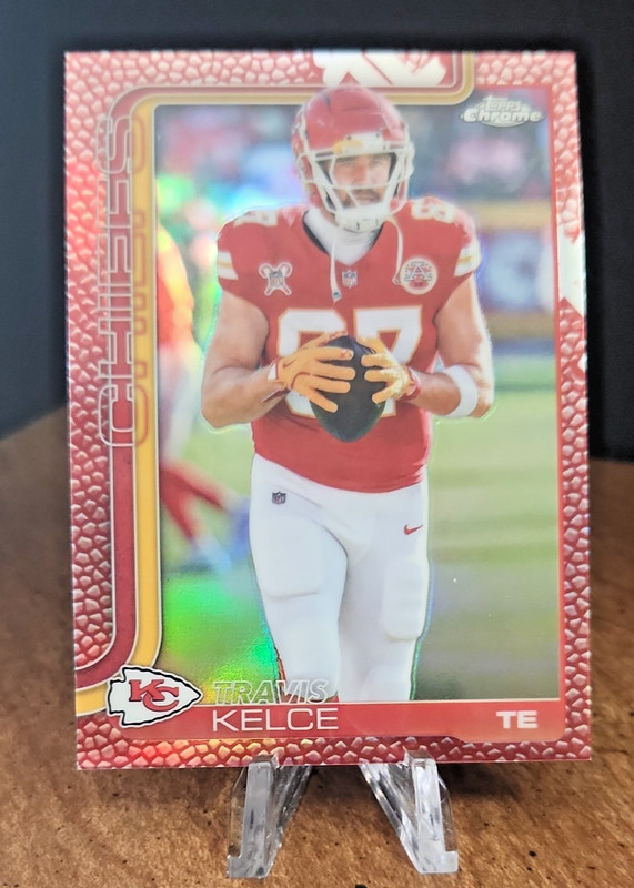 2025 Topps Chrome - Travis Kelce #150 Leather Refractor