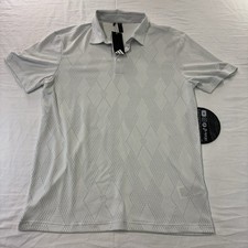 Adidas Golf Ultimate365 Micro Texture Polo Shirt White JF4903 Men's Size Large