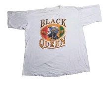 Vintage Four Star Black Queen Afrocentric Graphic T Shirt 2XL