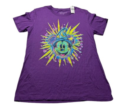NEW Walt Disney Imagineering Sorcerer Mickey Purple T-shirt Womens X-Large  XL