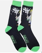 Pair Bioworld Fallout 4 Chemist Crew Socks Black/Green Men Size 9-12 Women 10-13