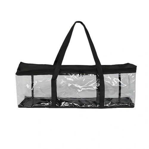 Sac de Rangement DVD Portable, Étui de Transport Disque CD, Housse Transparente avec Fermeture Éclair Protection - Photo 3/8