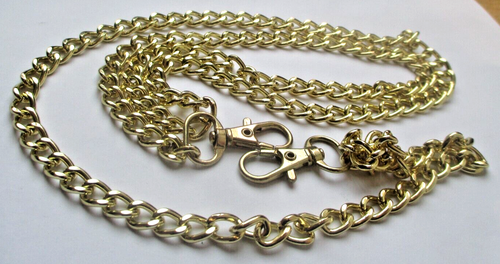Collier Chaîne Gourmette Couleur Or - Bijou Vintage - Très Bon état (occasion)