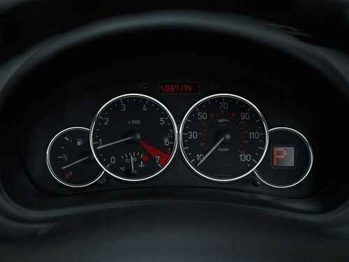 For Citroen Berlingo 03-07 Polished aluminum rings for the instrument cluster x4 - Foto 1 di 8