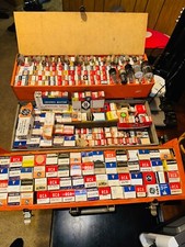 **rare** Vintage Ge Tube Case With Ge, Rca, Sylvania, Tung-sol, Raytheon, Dumont