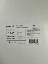 Staples 18291 Privacy Filter for Laptop, 17" Standard 5:4 