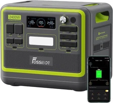 FOSSiBOT F2400 2048Wh Portable Power Station LFP, Solar Generator for Backup