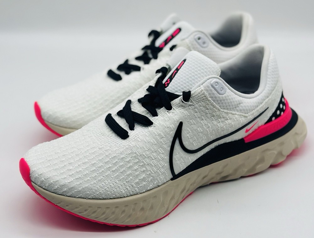 Nike React Infinity Run Flyknit 3 White Hyper Pink Men's Running Shoes Size 13 DH5392-101