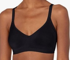 Warners Blissful Benefits Wireless Lightly Lined Bra Rm3911w Large Black NWOT