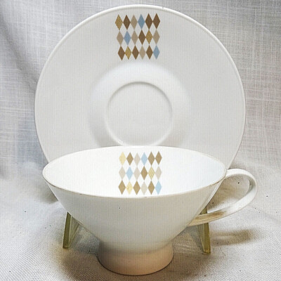 ROSENTHAL FANFARE Tea Cup & Saucer Form 2000 Shape NEW NEVER USED made Germany