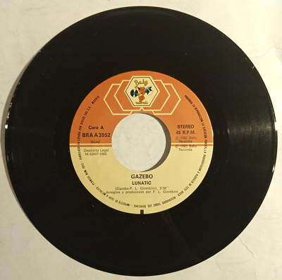 GAZEBO - LUNATIC / WRAP THE ROCK - 1983 SPANISH 7'' SINGLE, NEW WAVE