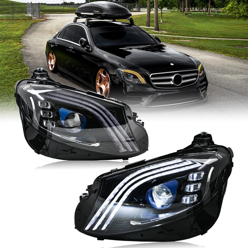 Faros LED con LED DRL para Mercedes-Benz W213 2016-2022 E200 E300 E260 E350 Foto 2 de 4