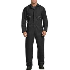 Dickies L130808 Mens Black Deluxe Blended Long Sleeve Coveralls Size XLR