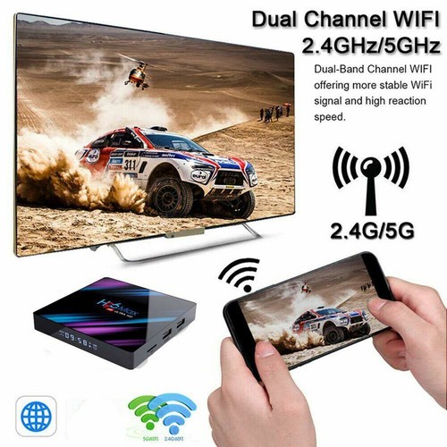 H96 Max Android 9.0 Smart TV Box 32/64G Quad Core 4K HD 5.8GHz WiFi Media Player - Picture 4 of 12