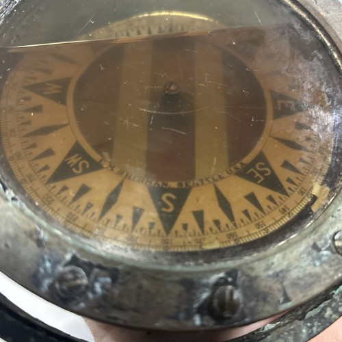 ANTIQUE MARITIME E.M. SHERMAN DIRIGO SHIPS COMPASS NAVY Seattle - Picture 5 of 6