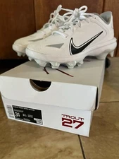 nike force trout 8 pro mcs, white, youth size 3.5, worn once 