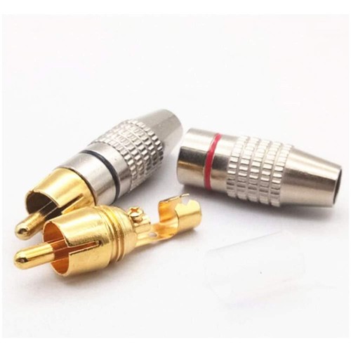20Pcs RCA Male Plug Adapter Solder Audio Video Phono Cable Connector Gold Plated - Picture 3 of 9