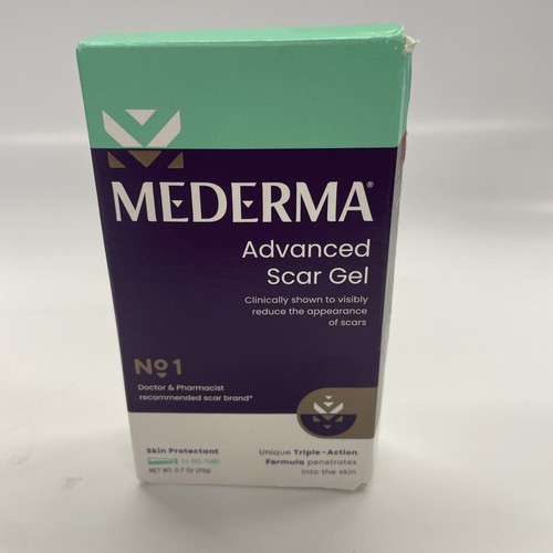 Mederma Advanced Scar Gel, 0.7oz Gel Tube, NEW DMGD BOX - FREE SHIP - 03/2025