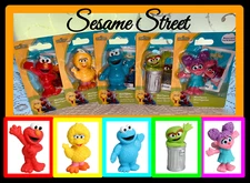 Sesame Street Mini Figures Play Set Cake Toppers Set of 5 Collectible CardsToys