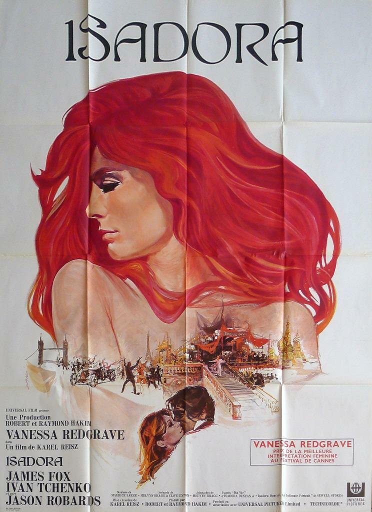 ISADORA - VANESSA REDGRAVE / DANZA / BALLET - CARTEL DE PELÍCULA GRANDE ORIGINAL