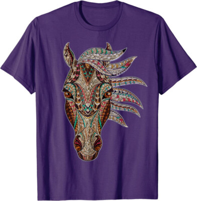 Horse Tribal Abstract Art Native American Geometric H Unisex T-Shirt