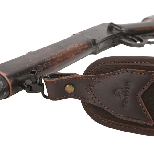 Leather Rifle Carry Sling Shotgun Shell Holder Strap for .308.22MAG.357 12GA - Picture 48 of 60